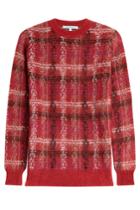 Carven Carven Printed Pullover With Alpaca And Mohair - Red