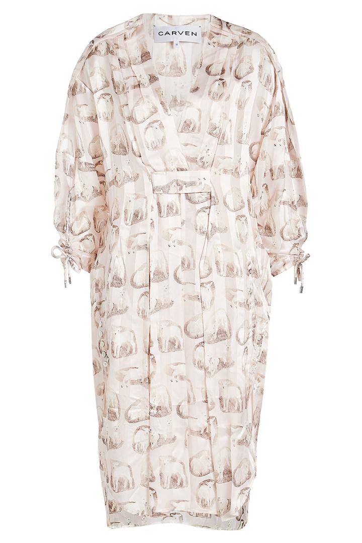 Carven Carven Printed Silk Tunic Dress
