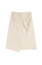 Marc By Marc Jacobs Leather Skirt With Folded Detail