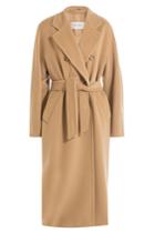 Max Mara Max Mara Virgin Wool Belted Coat - Camel