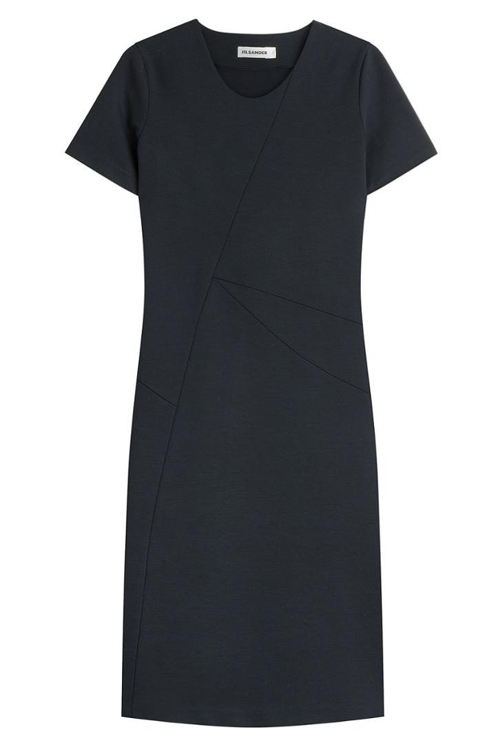 Jil Sander Jil Sander Wool-blend Sheath Dress - Blue