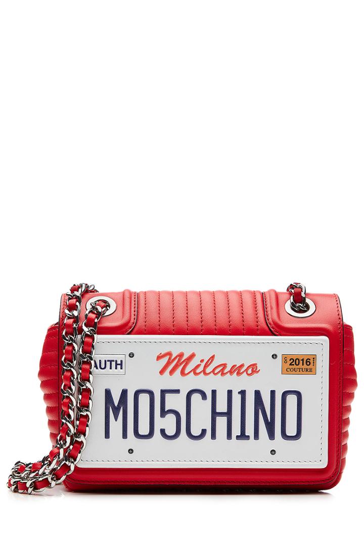 Moschino Moschino Logo Print Shoulder Bag - Red