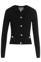 Boutique Moschino Boutique Moschino Cardigan With Faux Pearls - Black