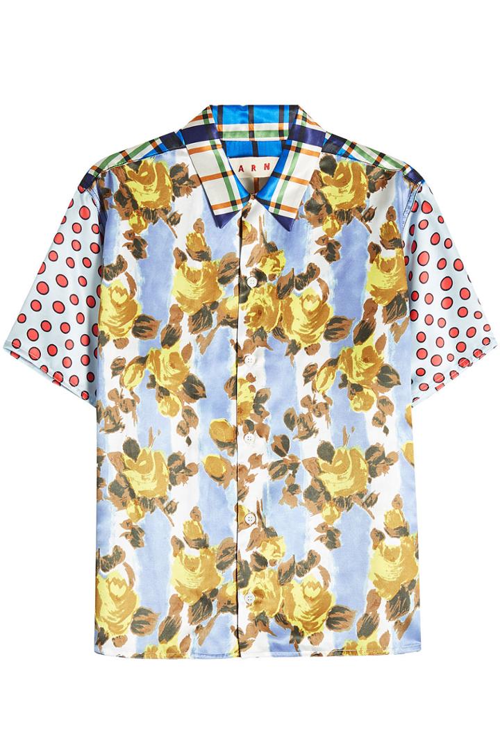 Marni Marni Printed Shirt With Silk