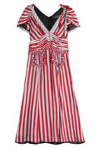 Marc Jacobs Marc Jacobs Striped Dress With Sequin And Crystal Embellishment