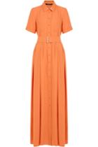 Tara Jarmon Tara Jarmon Belted Maxi Dress - Orange