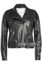Sandy Liang Sandy Liang Astro Delancey Embroidered Leather Biker Jacket