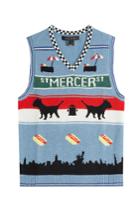 Marc Jacobs Marc Jacobs Printed Wool Vest - Blue