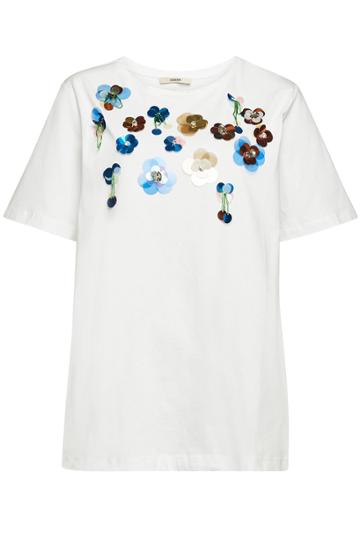 Odeeh Odeeh Cotton T-shirt With Sequins And Gemstones