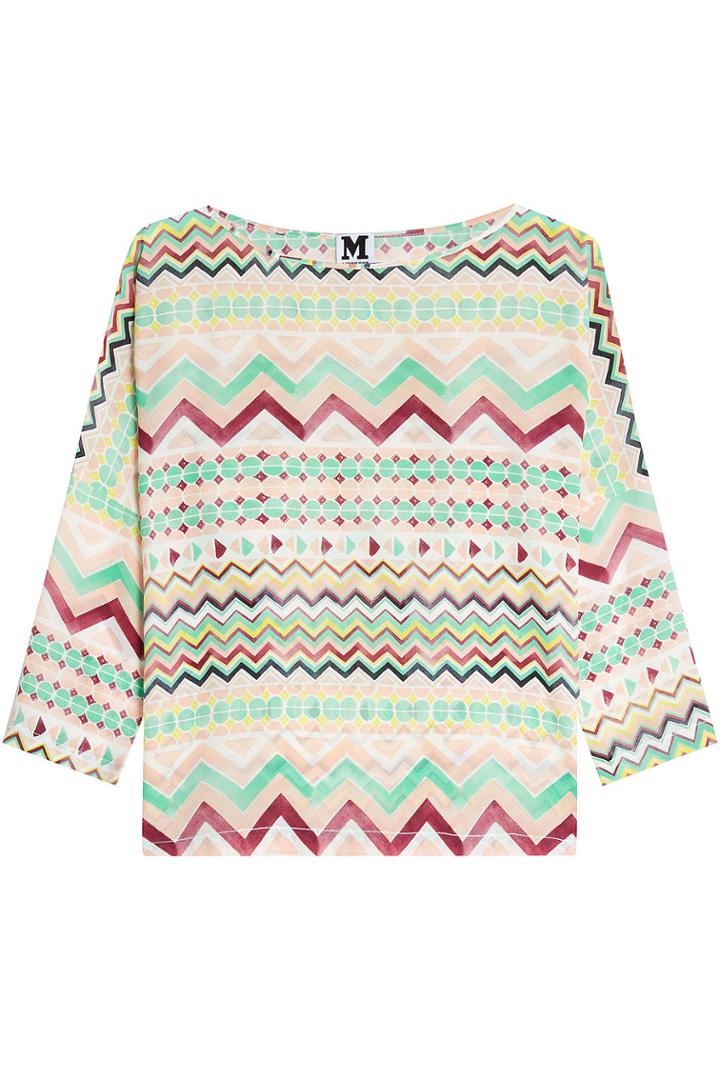 M Missoni M Missoni Printed Silk Top