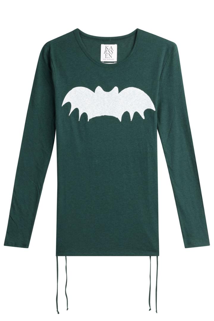 Zoe Karssen Zoe Karssen Printed Cotton Top With Linen - Green