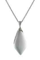 Alexis Bittar Alexis Bittar Rhodium Plated Necklace With Lucite And Crystals