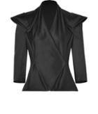 Donna Karan Black Satin Draped Jacket