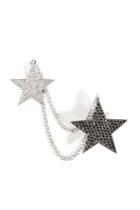 Nikos Koulis Nikos Koulis 18kt White Gold And Diamond Double Star Cuff Earring - Silver