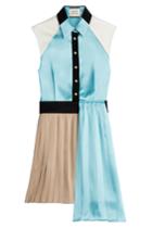 Fausto Puglisi Fausto Puglisi Asymmetric Dress With Pleated Skirt - Teal