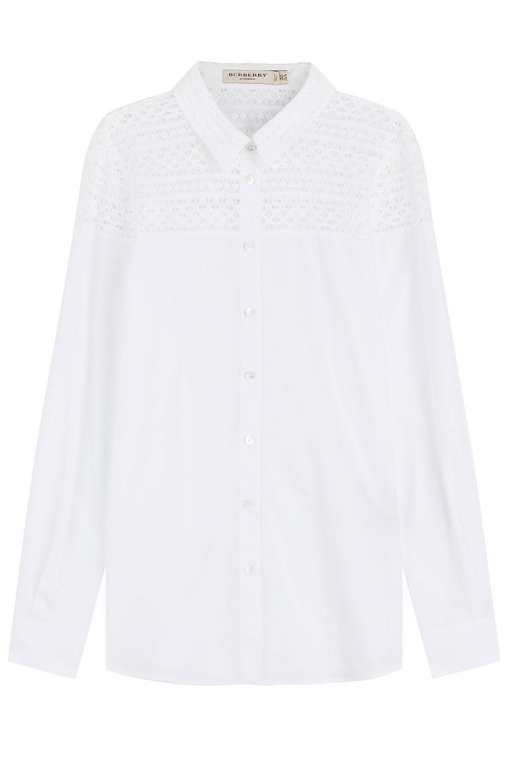 Burberry London Burberry London Cotton Shirt With Lace - White