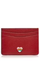 Anya Hindmarch Anya Hindmarch Leather Heart Card Case - Red