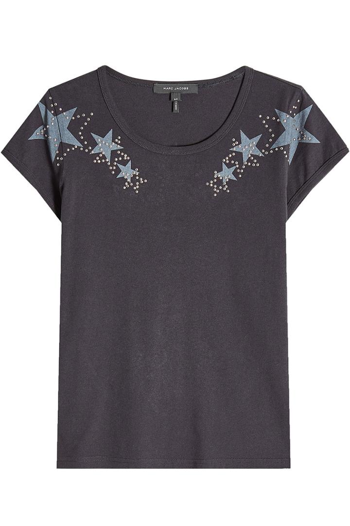 Marc Jacobs Marc Jacobs Embellished Cotton T-shirt