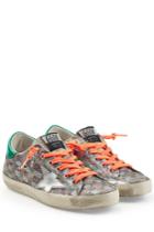 Golden Goose Golden Goose Super Star Glitter Sneakers With Leather