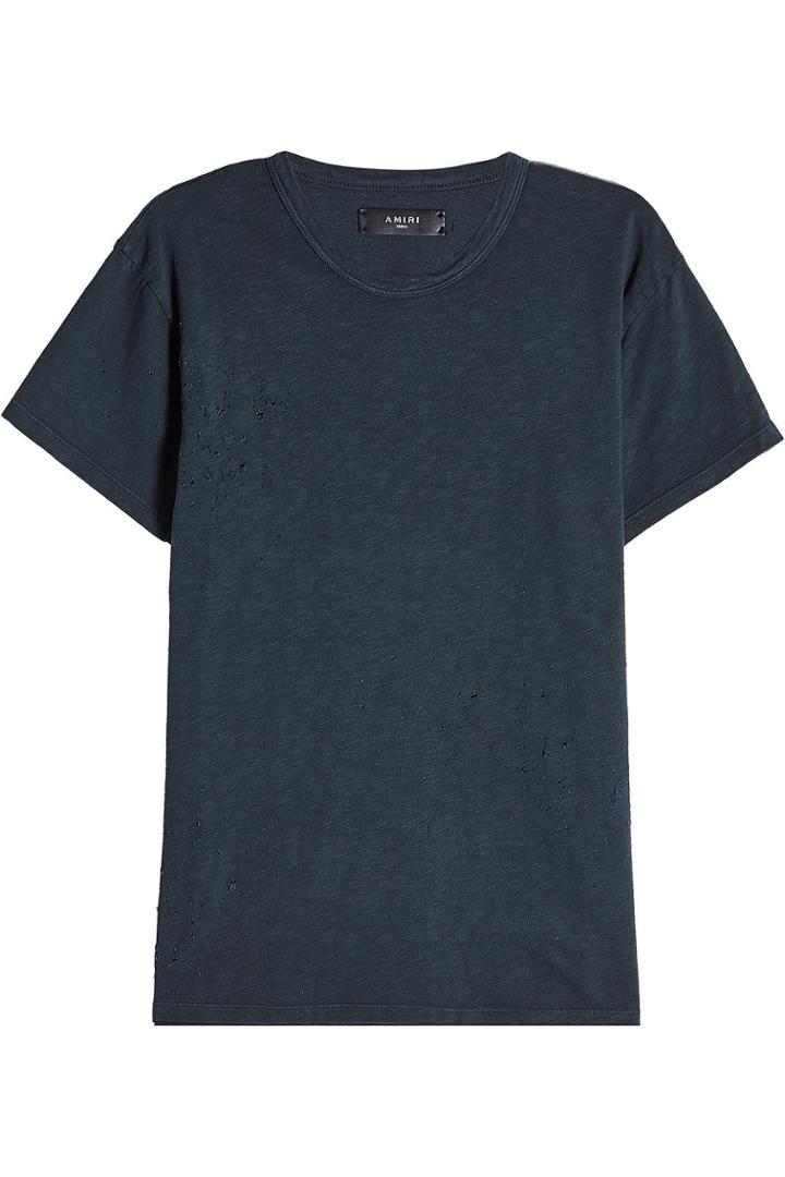 Amiri Amiri Distressed Cotton T-shirt