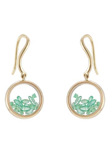 Aurélie Bidermann Fine Jewelry Aurélie Bidermann Fine Jewelry 18kt Yellow Gold Chivor Earrings With Emeralds