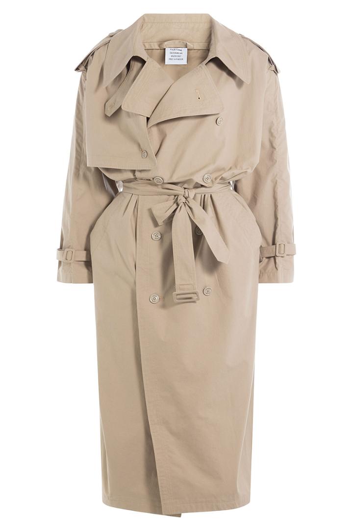 Vetements Vetements Oversize Cotton Trench Coat - Beige