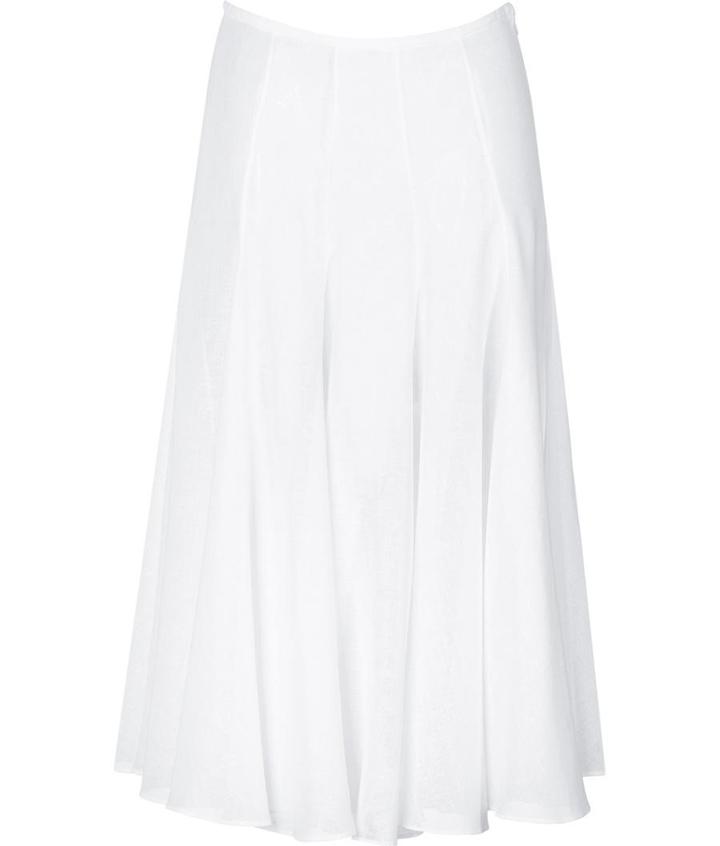Michael Kors Linen Midi Swing Skirt