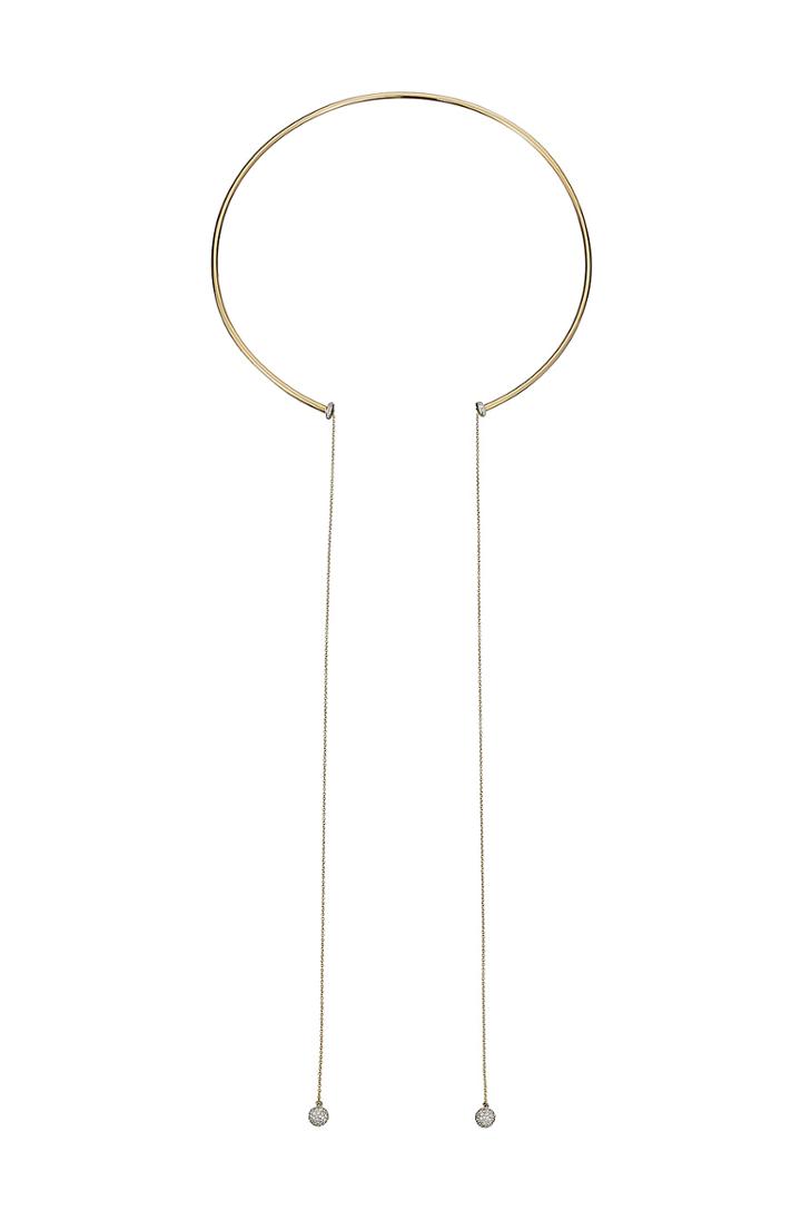 Delfina Delettrez 18kt Gold Necklace With White Diamonds