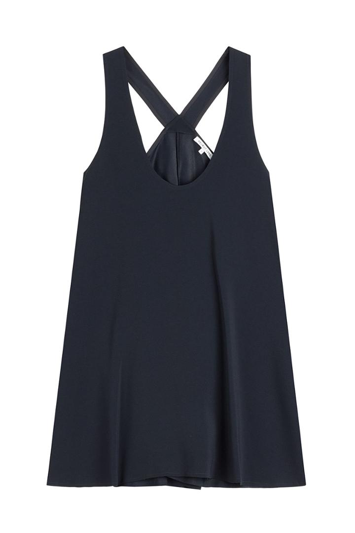 Helmut Lang Helmut Lang Crepe Top With Asymmetric Hem - Blue