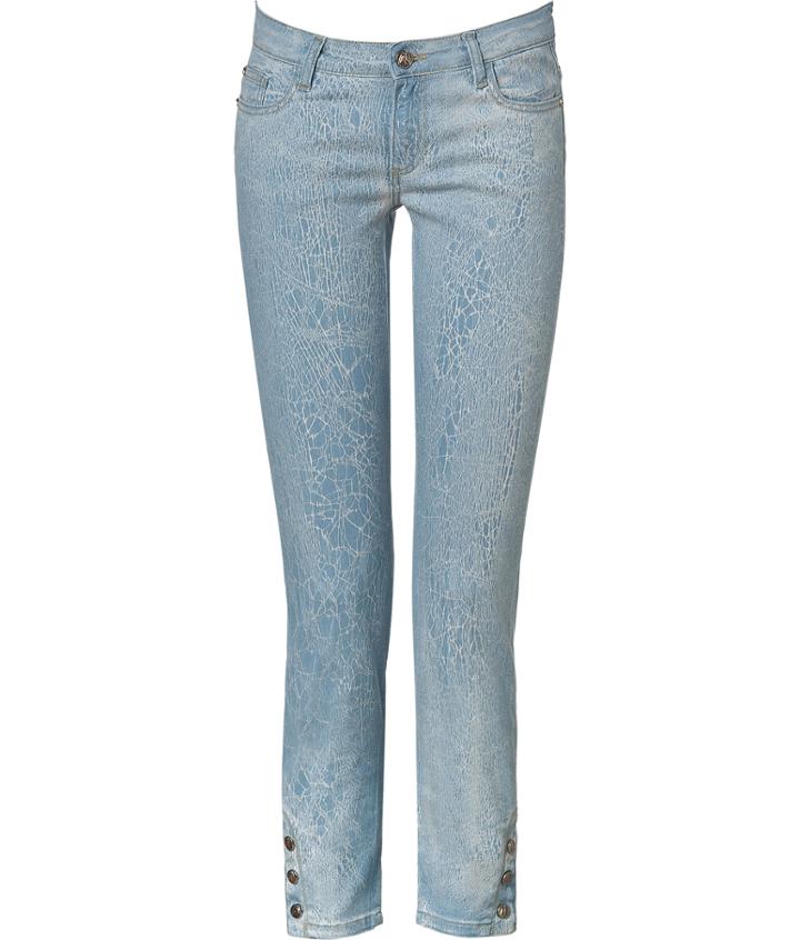 Faith Connexion Light Blue Cotton Slim Jeans With Ankle Snaps