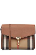 Burberry Shoes & Accessories Burberry Shoes & Accessories Leather Shoulder Bag With Print Fabric - Beige