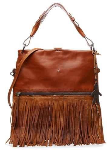 Henry Beguelin Henry Beguelin Leather Tote With Suede Fringe - Brown