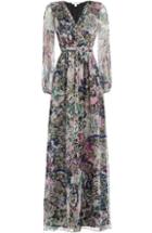 Diane Von Furstenberg Printed Silk Chiffon Maxi Dress