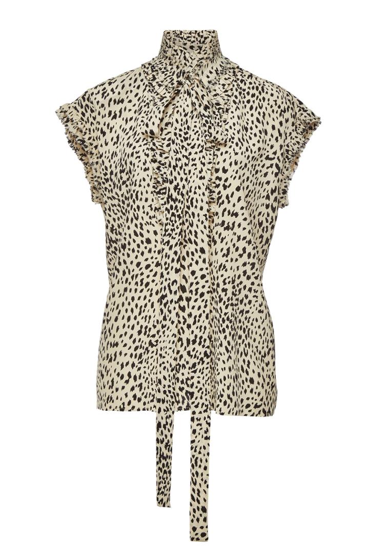Haider Ackermann Haider Ackermann Printed Silk Top With Self-tie Bow