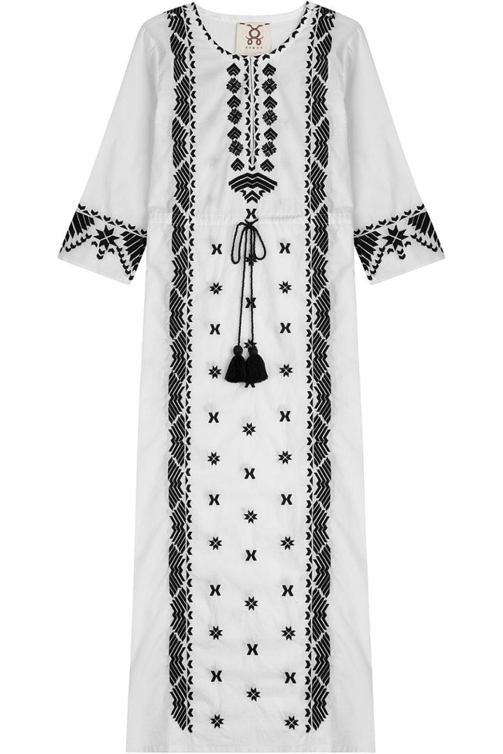 Figue Figue Embroidered Cotton Dress - White