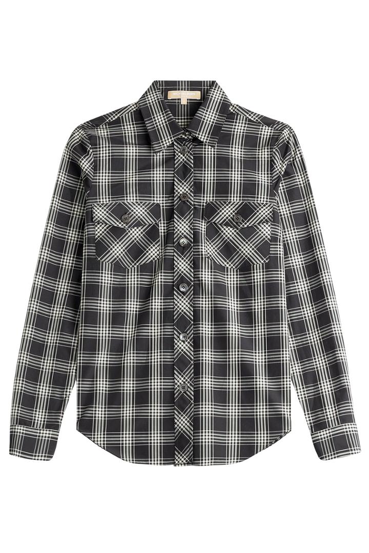 Michael Kors Michael Kors Silk-cotton Shirt - Black