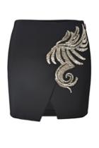 Roberto Cavalli Roberto Cavalli Embellished Mini Skirt - Black