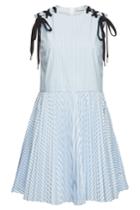 Red Valentino Red Valentino Striped Mini Dress With Lace-up Detail