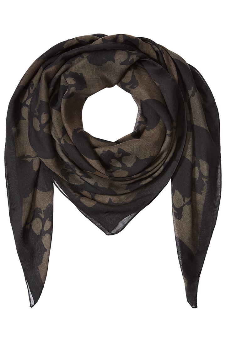 The Kooples The Kooples Printed Scarf With Silk - Green