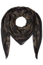 The Kooples The Kooples Printed Scarf With Silk - Green