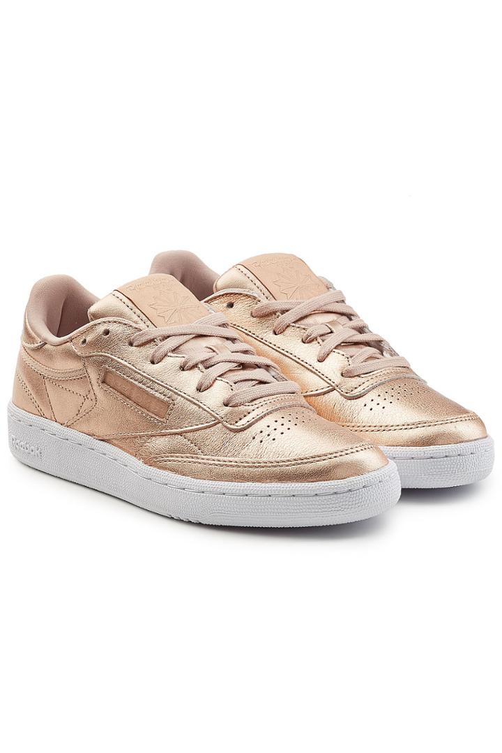 Reebok Reebok Club C 85 Metallic Leather Sneakers