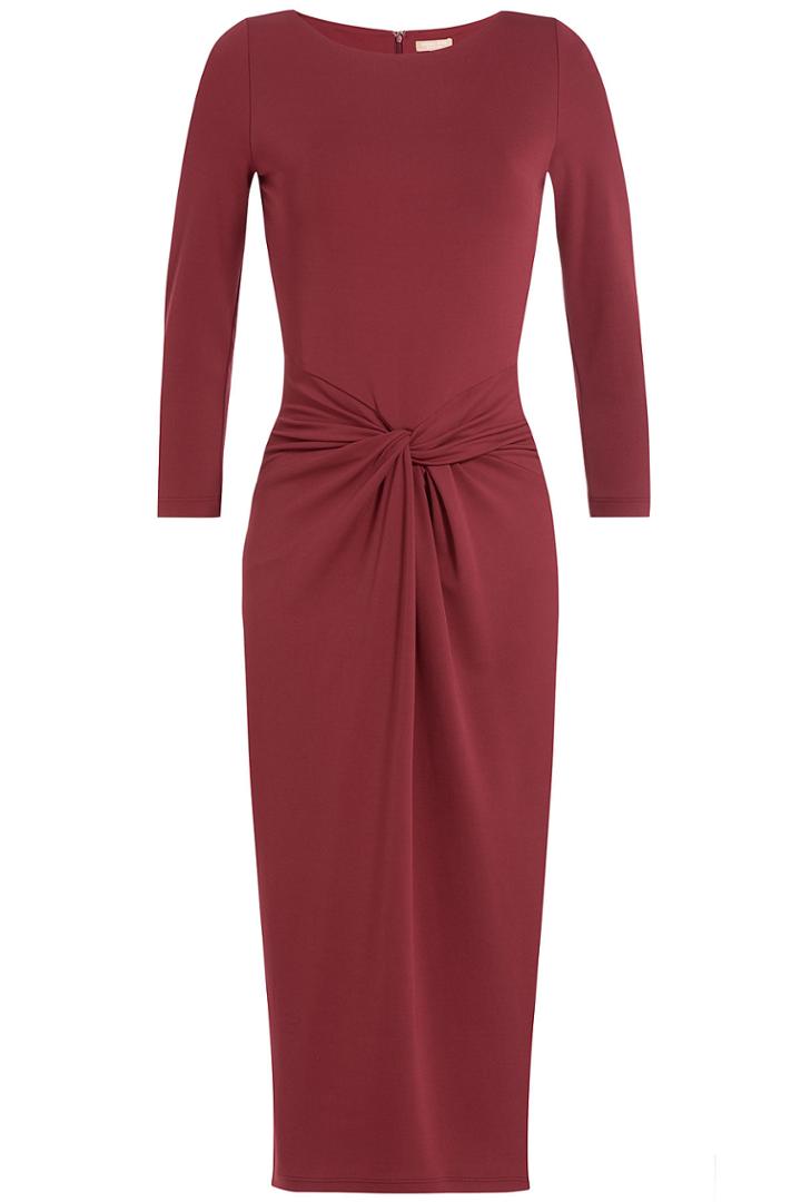 Michael Kors Michael Kors Stretch Dress With Knotted Waist - Red