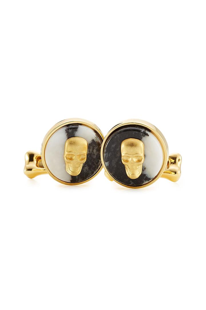 Alexander Mcqueen Alexander Mcqueen Cameo Cufflinks - Silver