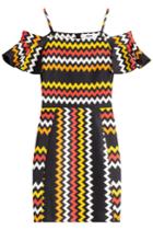 Msgm Msgm Zigzag Print Mini-dress - Multicolor