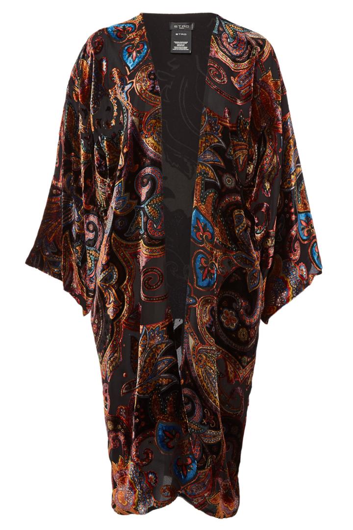 Etro Etro Velvet Poncho With Silk