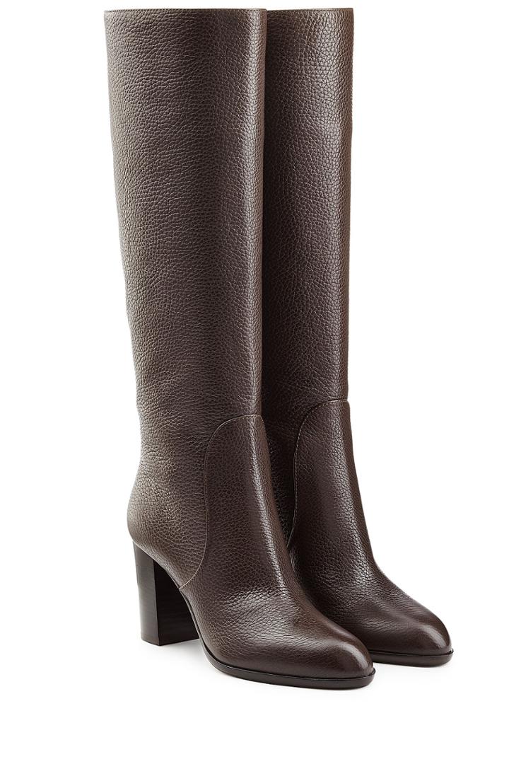 Sergio Rossi Sergio Rossi Leather Knee Boots - Brown