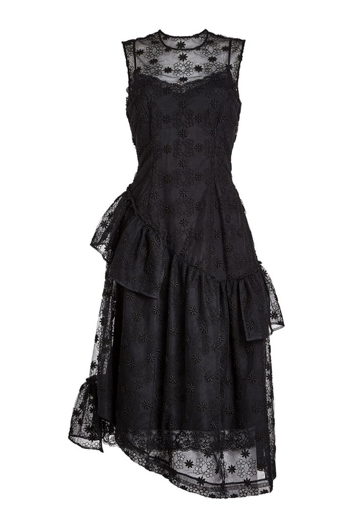 Simone Rocha Simone Rocha Embroidered Cotton Blend Dress