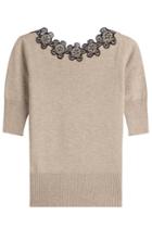 Etro Etro Wool Blend Knit Top With Lace - Beige