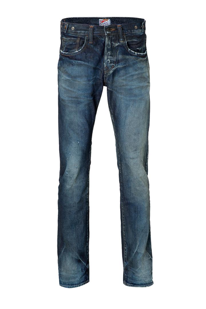 Prps Prps Woven Cotton Denim Straight Leg Jeans - Blue