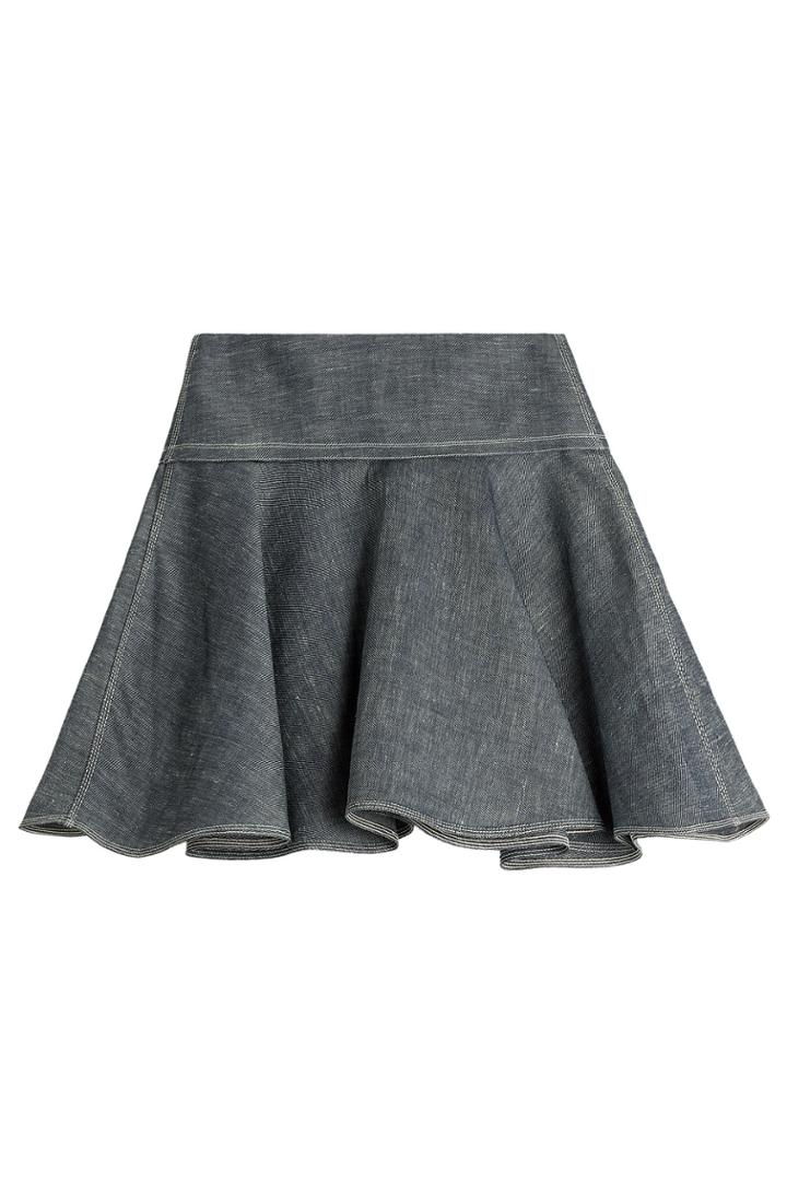 Rag & Bone Rag & Bone Elsa Flared Denim Skirt - Blue